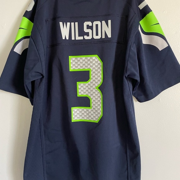 Seattle Seahawks NFL Nike football Navy Blue Jersey size youth large - Picture 4 of 5
